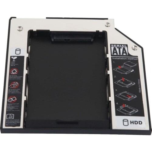 With Bezel Panel 2nd SATA 2.5" Hard Drive HDD SSD Optical Caddy for IBM Lenovo ThinkPad T410si T410i T420s T420si T430s T430si