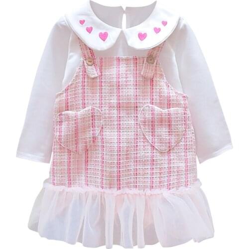 Autumn Casual Baby Girls Long Sleeve Patchwork Princess Dress Autumn Kids Sundress Hot Sale