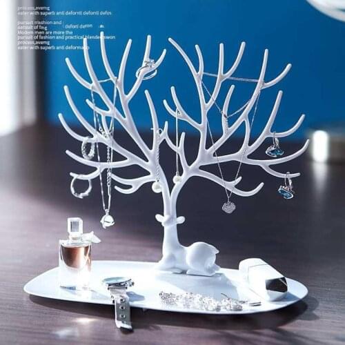 Jewelry Display Stand Tray Tree Deer Earrings Necklace Ring Pendant Bracelet Storage Racks Organizer Jewelry Shelf Holder Desk