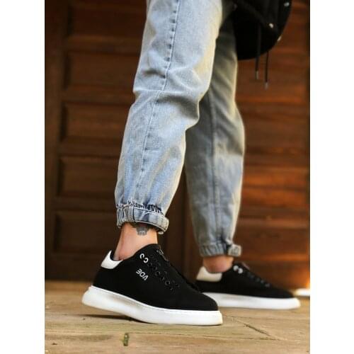 Black Suede Mens Casual Shoes Men Casual sports shoes 010 Mens Shoes High Sole Shoes orthopedic new fashion shoes light shoes