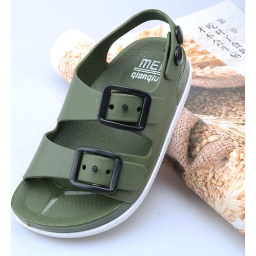 2019 New Summer Boys Sandals for Children Beach Shoes Kids Sports Soft Anti-slip Casual Toddler Baby PVC Leather Flat Sandals