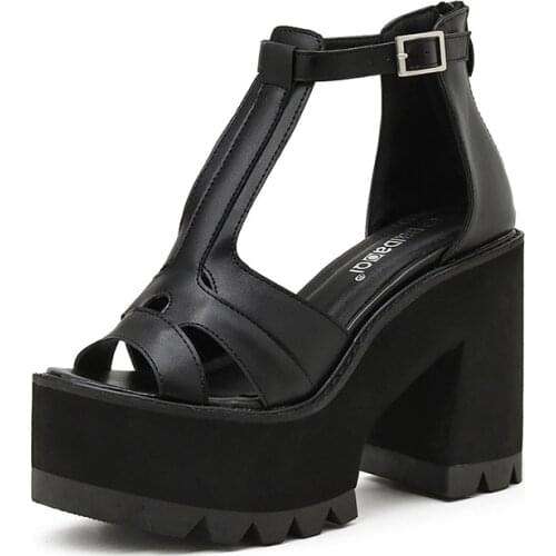 Summer Women High Heels Waterproof Platform Open Toe Shoes Super High Heel 11cm Womens Banquet Sandals Ladies Buckle Sandals