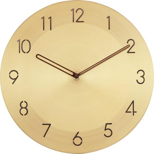 Nordic Clocks Wall Home Decor Gold Luxury Wall Clock Metal Copper Silent Bedroom Living Room Horloge Watch Home Decoration FZ617