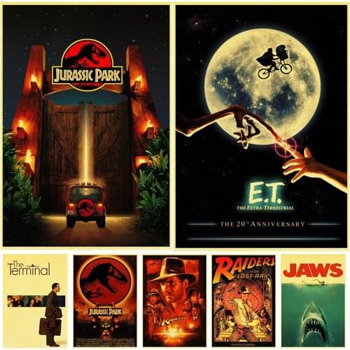 Spielberg Classic Films Retro Poster Clear Image Wall Stickers Home Decoration Kraft Paper Printed Room Decora
