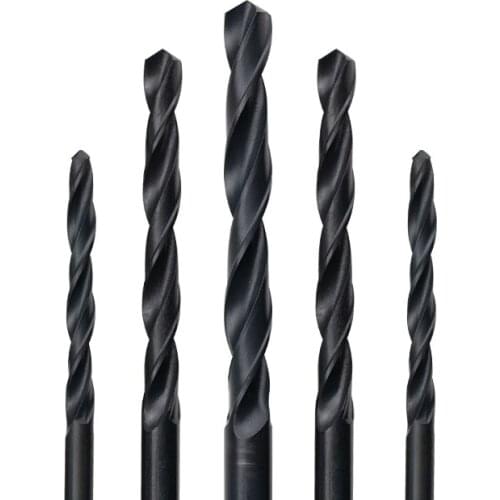 5PCS/10PCS 1mm-14mm 17.5mm HSS Straight shank twist drill bit Black Coated Straight Shank Drill Bit Machine use or Hand Tools