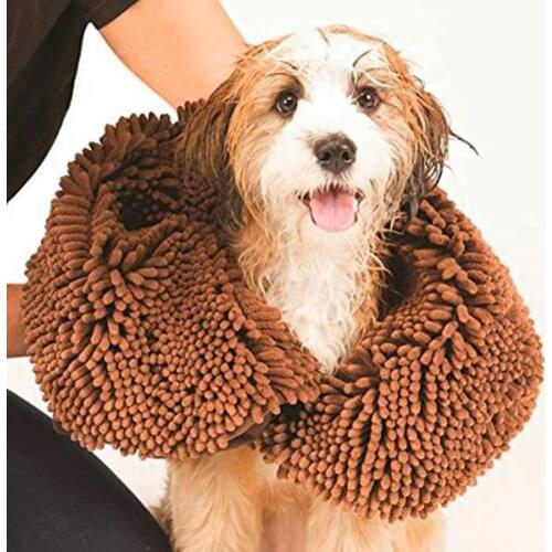 Super Water Absorbent Quick Dry Puppy Dog Bathing Drying Towel Glove Pet Supply Quick Dry, Pet Supplies
