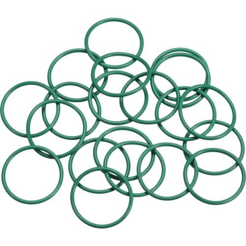 Uxcell 20Pcs Fluorine Rubber O Rings 22mm OD 19mm Inner Diameter 1.5mm Width Seal Gasket Green Prevent leaks in plumbing etc
