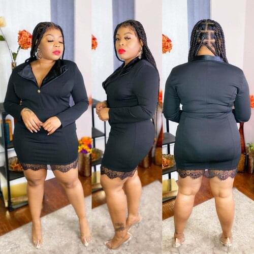 2021 Ins Internet Celebrity Famous Women Dress Solid Color Lace Skirt Large Size