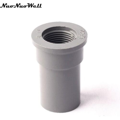 2pcs NuoNuoWell PVC 3/4"-25mm Female Thread Hose Connector for Garden Micro Drip Irrigation Watering Aquarium Water Tank Parts