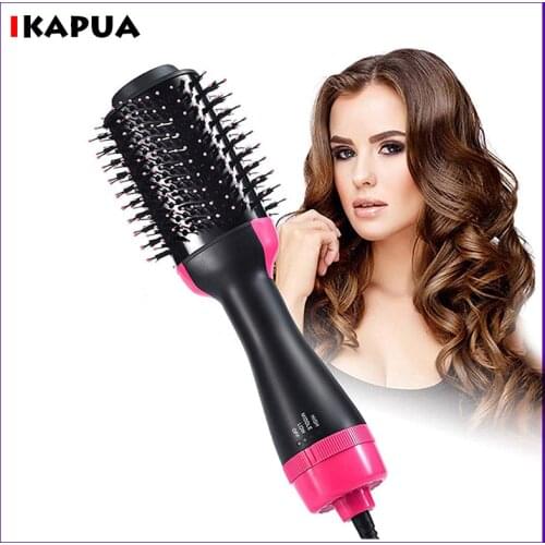 2 IN 1 One Step Hair Dryer Hot Air Brush Hair Straightener Comb Curling Brush Hair Styling Tools Ion Blow Hair Dryer Brush