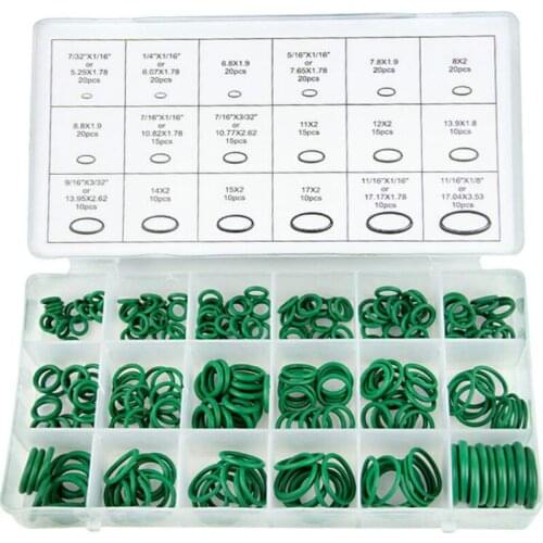 270Pcs Air Conditioning HNBR O Rings 18 Sizes Car Auto Repair Tools Rubber Air Conditioning Refrigerant Ring Sets Car Tools