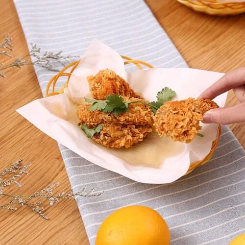 50 Sheet/Bag Tempura Kitchen Paper Oil-Absorbing Sheet For Drain Deep-Fried Food Greaseproof Paper Food Oil Absorbing Paper