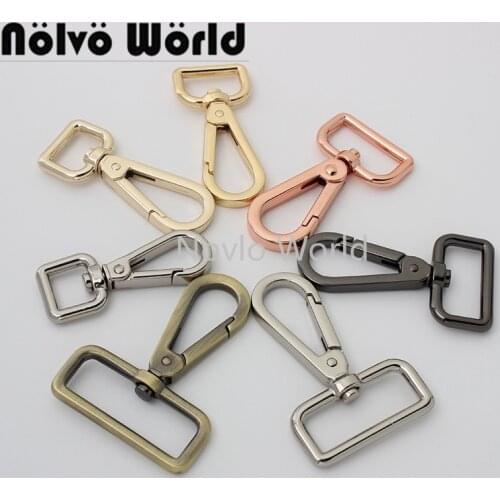 50 pieces 7 colors 7 size 13 16 19 26 30 32 38mm inner rose gold polished metal snap hook for woman shoulderbag prse clasp clip