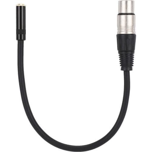3.5MM Female to XLR Female Zinc Alloy 3.5MM Interface Audio Adapter Cable Patch Cord 30cm