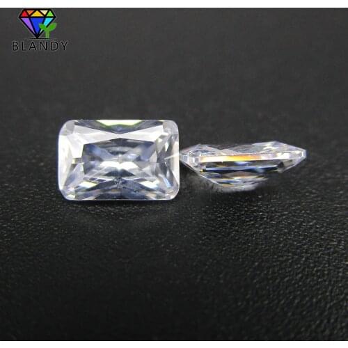 White Cubic Zirconia 5A Quality 4x6mm~13x18mm Octangle Shape Machine Cut Loose CZ Stone Synthetic Jewelry Gems