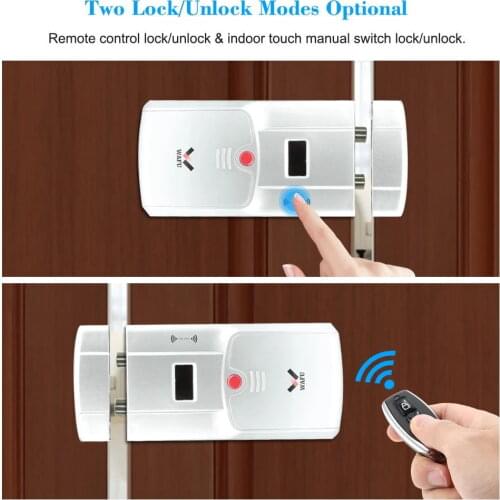 Wafu 011 Wireless Fingerprint Lock Tuya Smart Life Door Lock Password Door Locks Bluetooth Remote Control Invisible Smart Lock