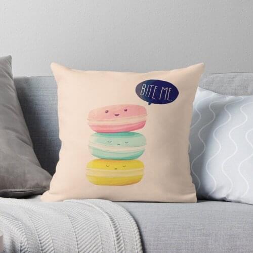 Bite Me Throw Pillow Cushion Cover Polyester throw pillows case on sofa home living room car seat decor 45x45cm