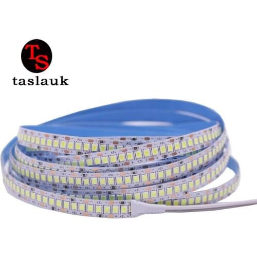5M 12V 24V IP20 Non waterproof 2835 LED Strip 240 led Flexible light 5M/Reel showcase led more bright LED strip 4000k white NW