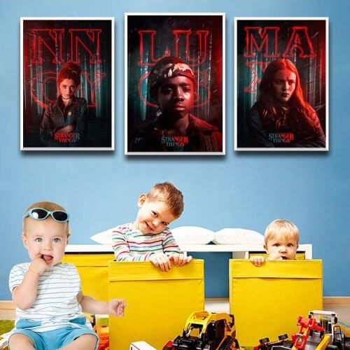 Cartoon Stranger Things 2 Posters And Prints Wall Art Canvas Painting Home Boys Room Decoration Maison