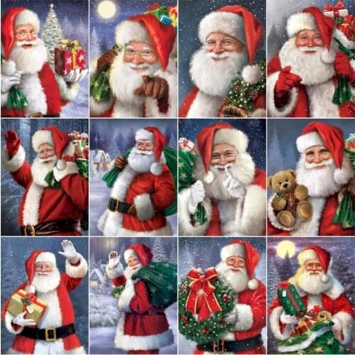 GATYZTORY Painting By Number Santa Claus Drawing On Canvas Handpainted Art Gift Diy Figure Pictures By Number Home Decor Kids Gi