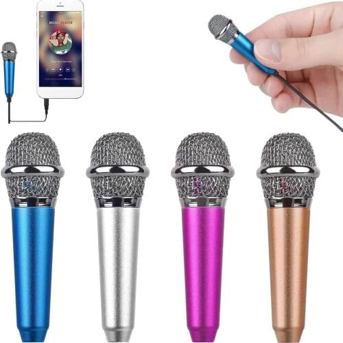 Karaoke Condenser Microphone Portable Phone Computer Connector Accessories