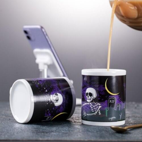 Creative Gift Color-changing Mug, Heat-changing Ceramic Mug, Heat Transfer Coating Coffee Cup Birthday Christmas Gifts