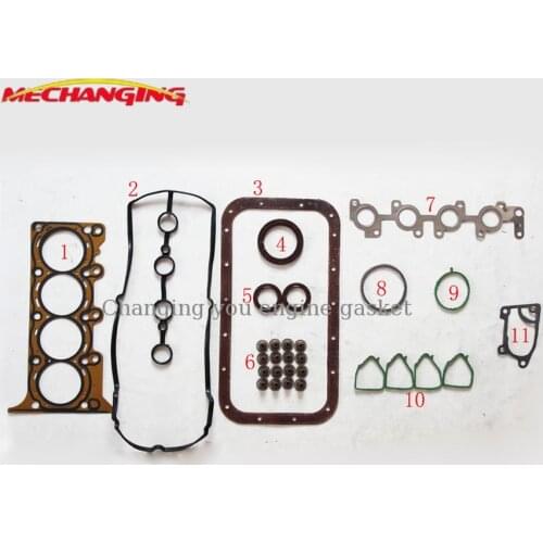 LMU B12D1 For CHEVROLET AVEO SAIL SPARK 1.2 16V Engine Rebuilding Kits METAL Engine Gasket Engine Parts Full Set 50308700