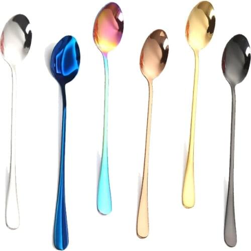 1pc Stirring Spoon Rose-Gold Stainless-Steel Titanium-Plated Mug Stainless Steel Pointed Spoon Coffeeware Dining Coffee Scoops
