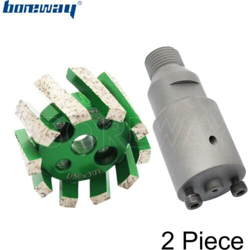 Boreway Supply A Lot (2 PC) of D50x30Tx10H Diamond Gauging Stubbing Wheels with Dia.37 Connector for Quartz Slab