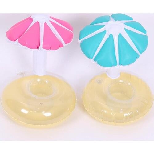Inflatable Cup Holder Small Umbrella Drink Holder Swimming Pool Float Bathing Pool Toy Party Decoration Bar Coasters