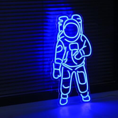 Custom neon monochrome/seven-color dazzling RGB lighting Astronaut Sign For Birthday Gifting Wall Bar Restaurant Wedding Decor
