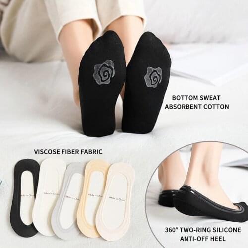 6 pieces = 3 pairs Socks Women Invisible No Show Non-Slip Summer Solid Color Short Socks Fashion Ankle Thin Slipper Socks Femme