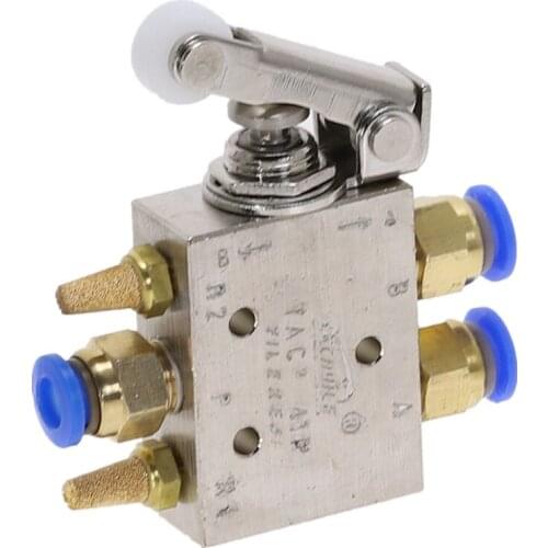 Pneumatic 2 Position 5 Way Spring Return Push Button Air Valve TAC2-41P Pneumatic ON/OFF Switch Mechanical Valve