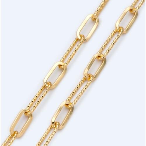 Gold plated Brass Chains, Oval Link Chain, Wholesale Chain, For Jewelry Making Finding Supplies (#LK-409)/ 1 Meter=3.3 ft