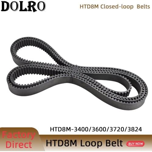 HTD 8M synchronous belt C=3400/3600/3720/3824width 15/20/25/30/40/50mm Teeth 425 450 465 478 HTD8M Timing Belt 3400-8M 3600-8M