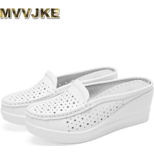 MVVJKE Flat Shoes Female Snakeskin Summer Clogs Woman Slippers Soft Big Size Slides Beach Comfort Basic Fabric Fretwork Casual
