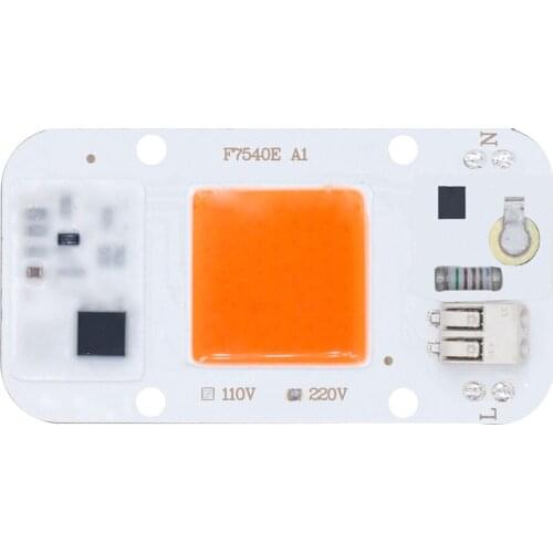 F7540 AC220VNo need driver plant lamp LED COB White Chip 50W AC220V full spectrum growing tent box indoor aquatic plant lighting