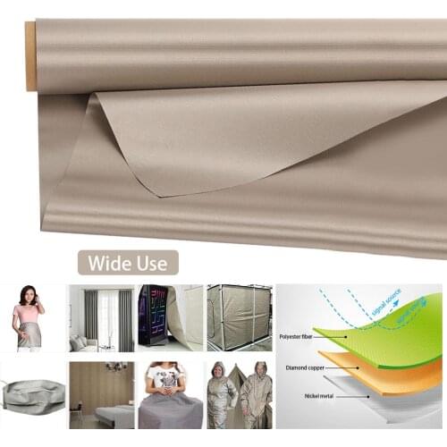 Sewing Anti Radiation Faraday Fabric Durable Microwave Lining WiFi RF Protection EMI Shielding For Radiowave Blocking Practical