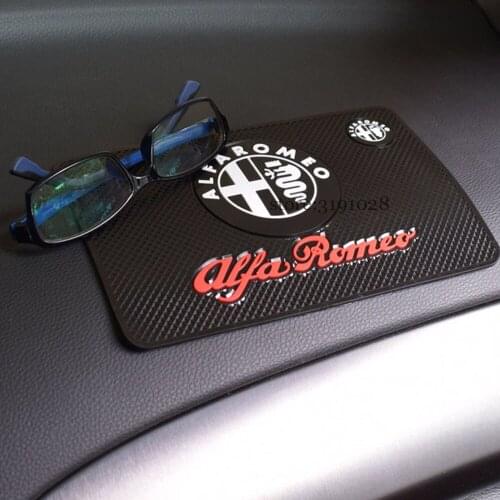 Car Decoration for Alfa Romeo Giulia 147 Brera GT Giulietta 155 159 156 Mito Spider Mobile Phone Holder Anti Slip Mat Vehicle