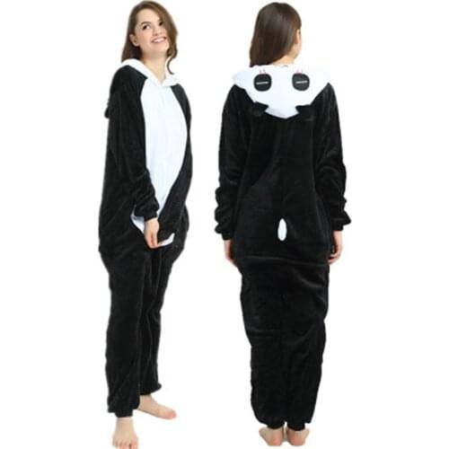 Adults Pajamas Anime Onesies for Women Flannel Sleepwear Kigurumi Unicorn Stitch Cartoon Animal Pyjamas Set Kids Hooded Jumpsuit