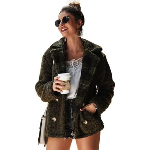 Jacket Coat Women Autumn Winter 2020 Vintage Pockets Long Sleeve casual Loose Single Breasted Outerwear Fashion office lady Tops