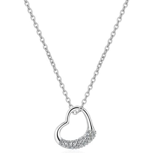 WANGAIYAO necklace pendant women full of zircon love short clavicle chain female fashion sweet set