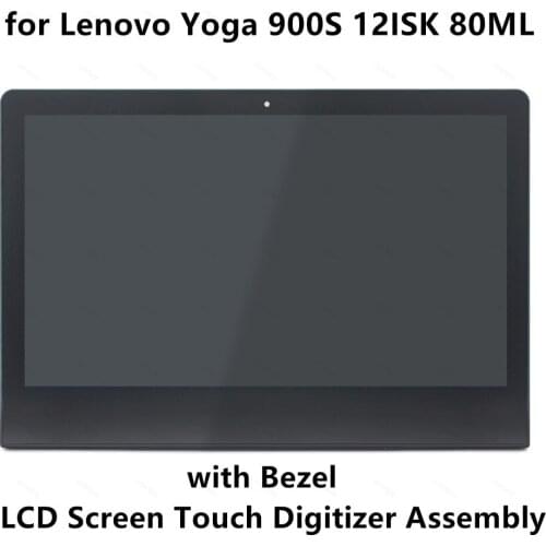 12.5" LCD Display Panel Touch Screen Glass Digitizer Assembly + Bezel for Lenovo Yoga 900S 12ISK 80ML FHD 5D10K93871 5D10K93812