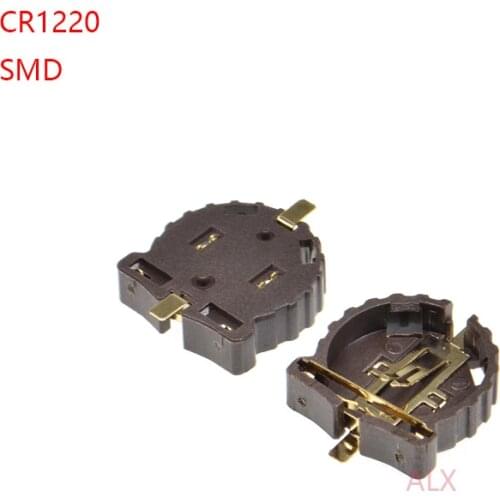 10PCS SMD SMT CR1220 CR1225 BS-1220-2 3V BUTTON CELL BATTERY SOCKET HOLDER CASE BOX