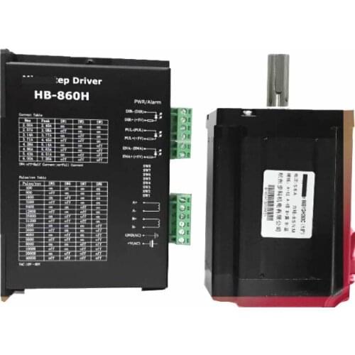 High Torque 2-phase NEMA34 Motor Drive Kit AC18-80V DC24-100V HB-860H Driver + 86BYGH250C 8.5Nm 5.6A 1.8 Degree Motor