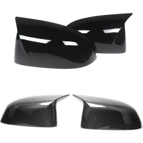 2 Pcs Glossy Balck Cover Auto Rearview Mirror Cap Covers Blind Spot Mirror Fit for BMW 2014-2018 F15 X5 & F16 X6 F26 X4 F25 X3