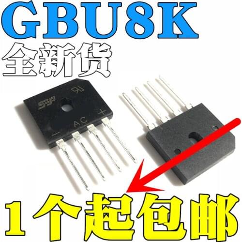 6 pçs/lote SETEMBRO GBU8K 8A 800V