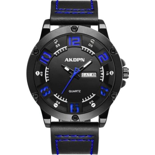 AKDPN Fashion Mens Watch Top Brand Luxury Waterproof Japanese Quartz Watch Mens Casual Business Clock relogio masculino NEW