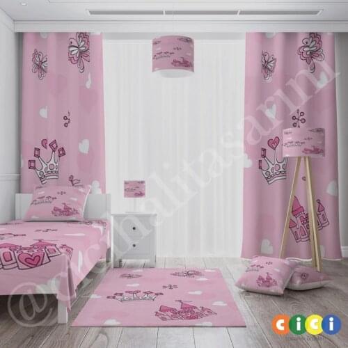 Cici-Hearted Butterfly Crown Children Room Curtain Backdrop Curtain resimdeki backdrop curtain ornament pattern picture room set girl boy baby