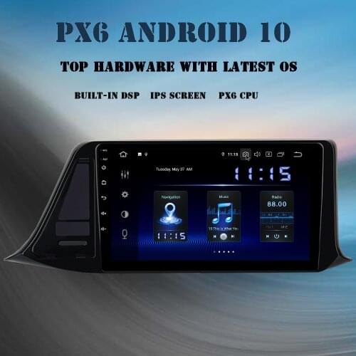Dasaita 9" Android 10.0 Car Radio for Toyota 2016 2017 2018 C-HR CHR 1 Din DSP Player IPS Screen GPS Navi 4GB+64GB TDA7850 MAX10